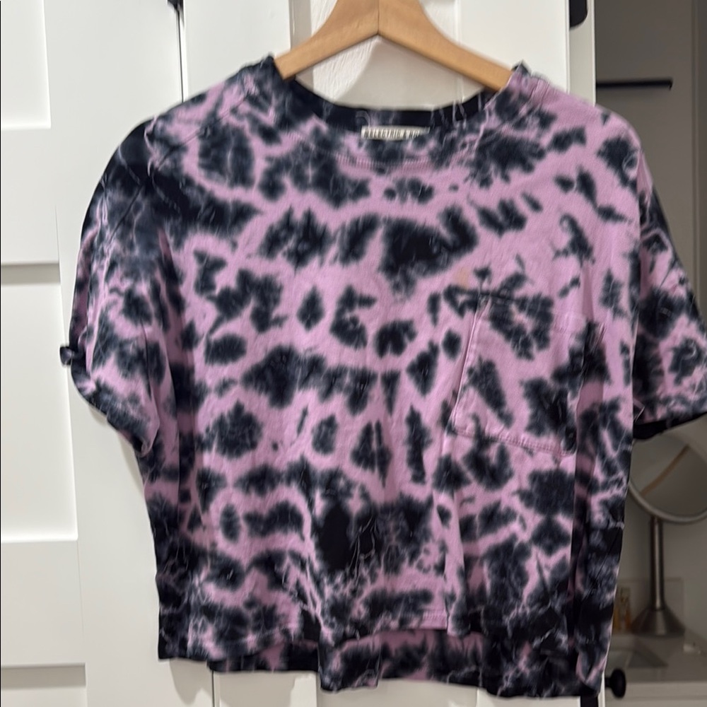 Pink and Black Tie-Dye T-Shirt